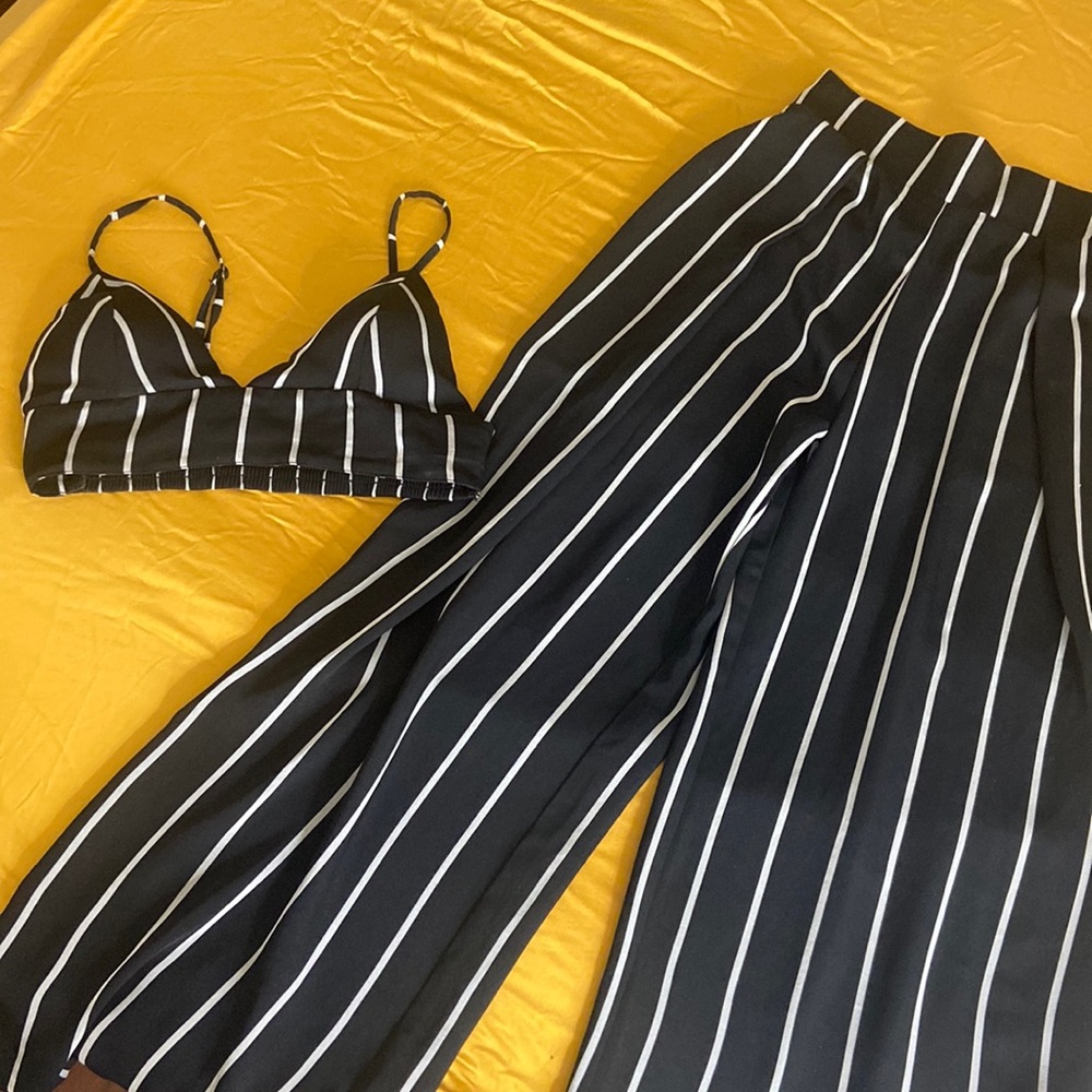 2 piece pants and bikini top